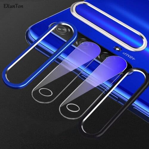EXUNTON Camera Lens Tempered Glass for Huawei Honor 20 Pro Screen Protector Back Camera Aluminum Protective Ring for Honor 20Pro