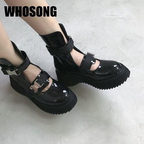 Women Boots Ladies Round Toe Shoes Woman Shallow Ankle Boots Female Black Brand Boots Girls Fashion Botas Soft Platform Shoes