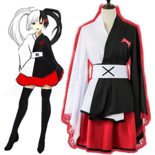 Anime Danganronpa Monokuma Cosplay Pinafore Japanese Kimono Women Female Dresses Halloween Cosplay Costume wigs