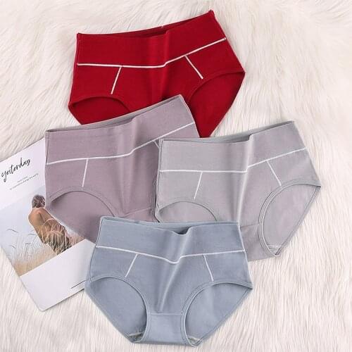 Womens Underwear Comfortable Cotton Seamless Mid Waist Briefs Lady Sexy Ultra-thin Panties