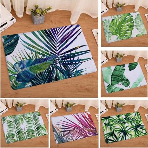 SJ 40*60cm 1pc Tropical Rainforest Leaves Non Slip Bath Mat For Bathroom Carpet Rug Absorbent tapis de bain