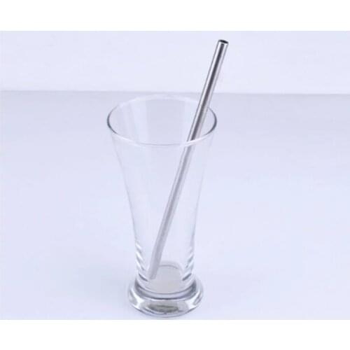 100pcs/lot Fedex DHL Free shipping Straight Style Stainless Steel Straw Steel Drinking Straws About 6x210mm