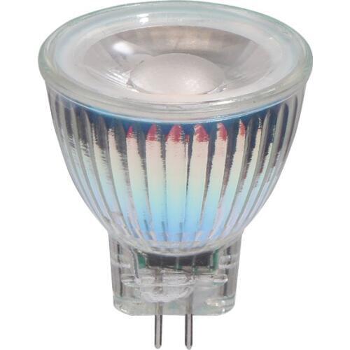 2pcs/lot AC/DC12V dimmable MR11 LED Spotlight 3W Glass body COB MR11 Spotlight bulb warm white cold white