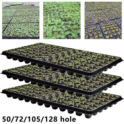 3 Pcs 50/72/105/128 Cells Seedling Starter Tray Plastic Nursery Tray Bonsai Flower Pot Green Succulent Plants Pot Seed Grow Box