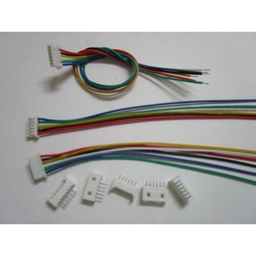 300 set 1.25mm 6 Pin Male + Female Polarized Connector with 28AWG 5.9inch 150mm Leads
