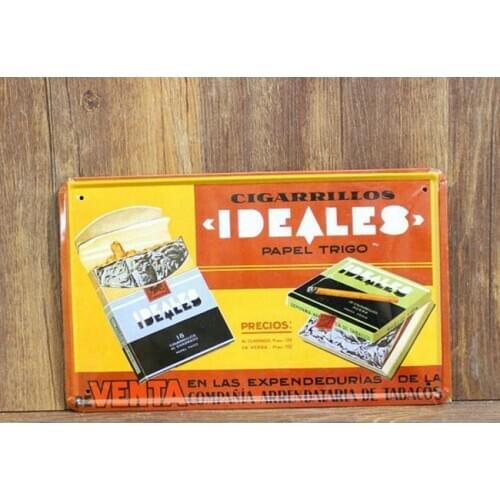 50pcs/lot Metal Sign shabby chic Classic Cigarettes tin poster Metal tin signs art wall decorative painting Nostalgic wall hangi