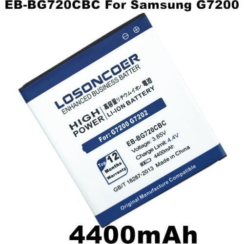 LOSONCOER 4400mAh EB-BG720CBC Battery for Samsung Galaxy Grand3 G7200 G7202 G7208V G7209 Grand Max Cell Phone Battery