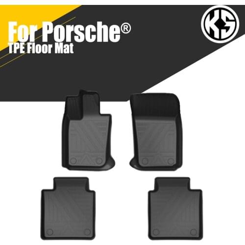 Car Floor Mats for Porsche Panamera Macan Cayenne Coupe TPE Rubber Waterproof Non-Slip Fully Surrounded Floor Refit Protective