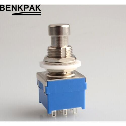 BENKPAK 3PDT 9 pins Guitar Effects push button Switch foot pedal switches guitar switch