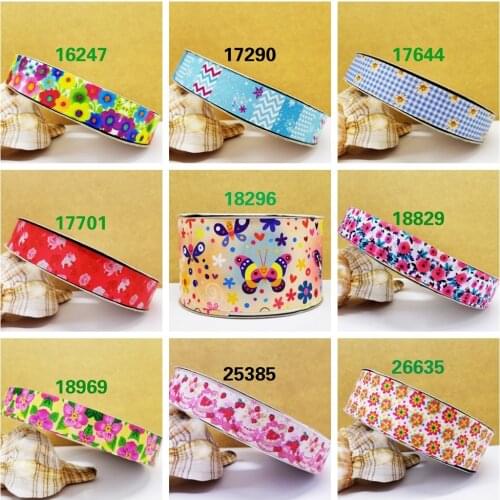 Free shipping 10 yards cartoon printed 38mm grosgrain dot ribbon 16247