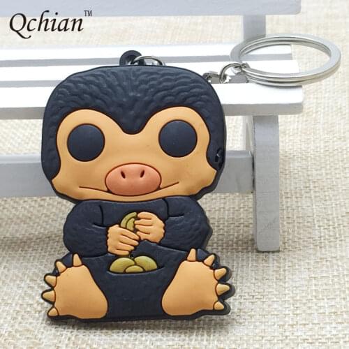 New Movie Fantastic Beasts Keychain and Where to Find Them Key Chains for Women Bags Pendant Queenie Key Ring Holder