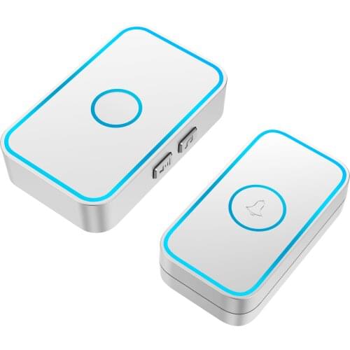 CACAZI Home Wireless Doorbell Waterproof 300M Remote Receiver Plug Smart Calling Door Bell