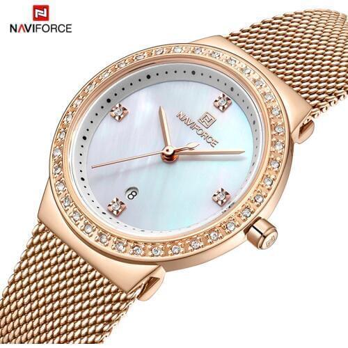 New NAVIFORCE Women Luxury Brand Watch Simple Quartz Lady Waterproof Wristwatch Female Fashion Casual Watches Clock Reloj Mujer