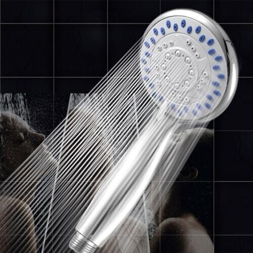 Silver Color Chrome Shower Head With 3 Mode Function Spray Anti-limescale Universal Handheld Home Bathroom Water Saving Accessor