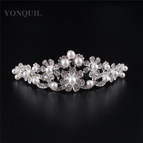Artistic Hair Accessories Bridal Tiara Prom Rhinestone Crystal Hair Pin Comb Heart Crown Headband Women Wedding Party MYQ014