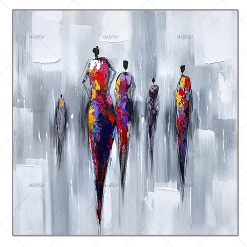 Modern Art Abstract Landscape Abstract Oil Painting On Canvas Handmade Modern Living Room Wall Decoration Sexy Lady Unique Gift