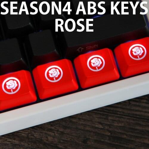 Novelty Shine Through Keycaps ABS Etched, Shine-Through rose black red 1.25u r1 r4 win ctrl alt menu custom mechanical keyboard
