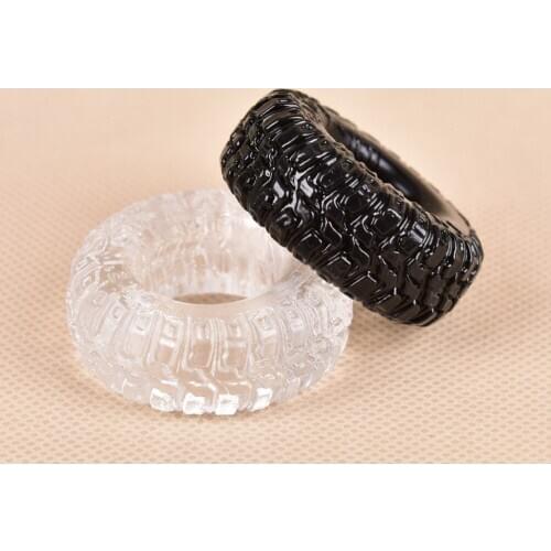 2PCS Tire Silicone Ejaculation Penis Ring Delayed Cock Rings Sex Cock Ring Adult Game Erotic Products For Men Sex Wheel Rings
