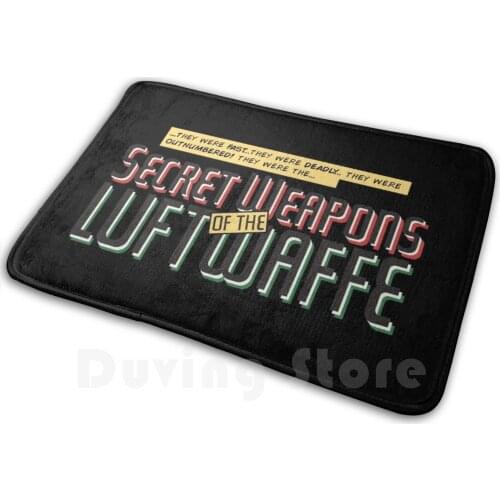 Secret Weapons Of The Luftwaffe Mat Rug Carpet Anti-Slip Floor Mats Bedroom Classic Games Dos Ww2 World War 2 Airplane Dogfights