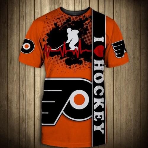 Summer Casual Tops Philadelphia Mens fashion beating curve geometric wings print Flyers T-shirts