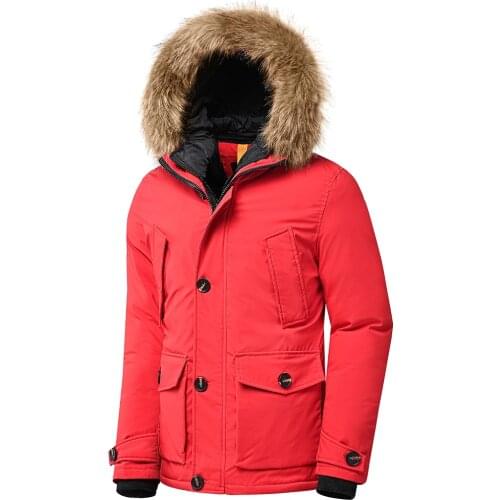 Autumn Outwear Waterproof Pockets Parka Men 2021 Winter New Fur Collar Hooded Long Casual Thick Warm Parkas Jacket Coat Men