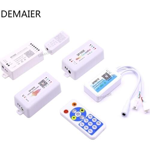P107E SP601E Musik Controller In Mic Dual Signal SP105E SP110E Bluetooth SP108E Wifi APP WS2812BWS2811 SK6812 Pixel Band dc5-24v