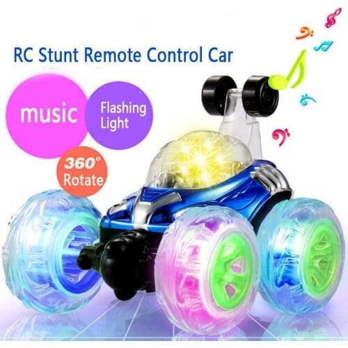 Details about RC Remote Control 360 Twister Stunt Car Flashing Light Dasher Vehicle Child Toys