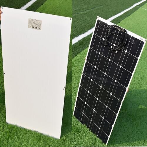 Super Thin And Cost Effective Flexible 100W 18V 12V Solar Panel For Car Boat RV CaravanHome Outdoor Camping Hiking