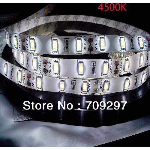 FREE DHL 100m/lot 4500K natural white 300LED 5630 SMD waterproof flexible LED Strip,60LED/m,28116