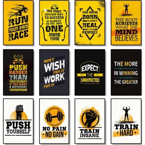 Inspirational poster picture poster yoga studio gym print abstract canvas painting art deco mural home room wall decoration