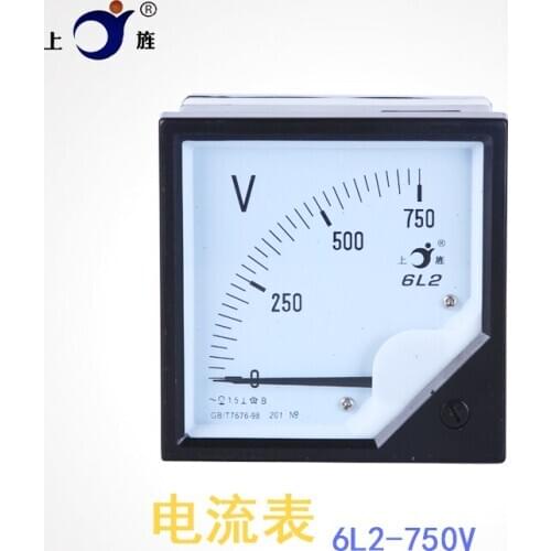 1Pcs 6L2 AC 200V 250V 300V 400V 450V 500V 750V 1000V 1200V Pointer Type Voltmeter Voltage Meter Mechanical Header 80mmX80mm