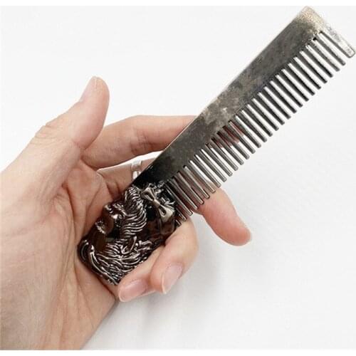 High Quality Cool Men Beard Shaping Template Stainless Steel Beard Comb Men Hair Beard Trim Tool