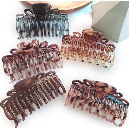 8.5cm Large Plastic Hair Claws Hair Clips Girls Hairpins Crab Claws Jaw Clamp Hair Jewelry for Women Banana Grips Accessories