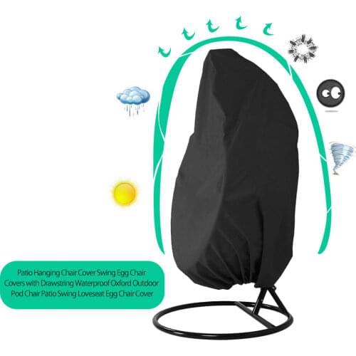 Anti-UV Waterproof Rattan Swing Patio Garden Weave Hanging Egg Chair Seat Cover Wicker Swing Seat Cover Home Hanging Organizer