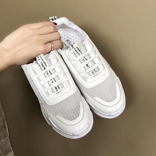 AARDIMI Mesh Women Sneakers For Ladies Solid Breathable Zapatillas Mujer 2020 Sewing Platform Sneakers Women Spring/Autumn Shoes