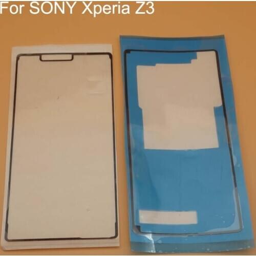 1set=2pcs For SONY Xperia Z3 D6603 D6653 D6633 Front LCD Display Screen + Back Cover Waterproof Adhesive Tape Sticker