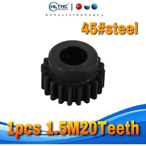 1pcs 1.5M 20 teeth boss key slot gear motor boss gear rack inner hole 6/6.35/7/8/10mm 45 steel cnc gear rack and pinion