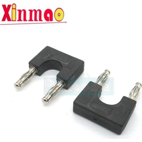 1PCS Pure copper 4mm banana plug short circuit plug short jumper automobile instrument test line socket spacing 19mm