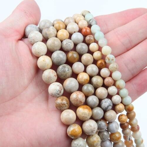 15'' Natural Stone Yellow Loose Round Beads Charms for Jewelry Making Necklace DIY Handmade Bracelet Bulk Wholesale Accessories