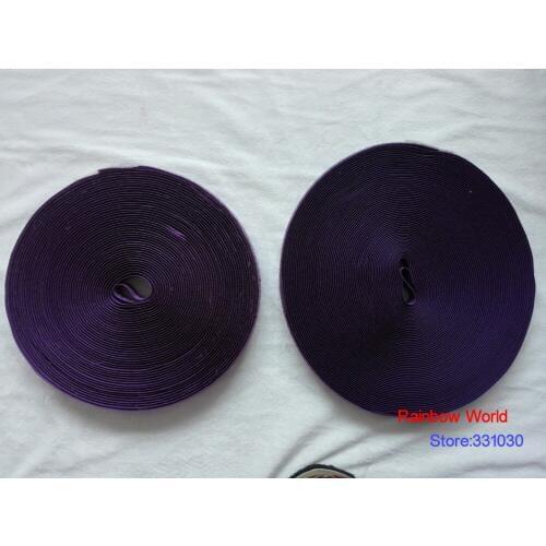 3# Dark purple Fastener Magic Tape with Hook Loop stick fabric bags garment clothes toys shoes 25meter/ roll,width 2cm