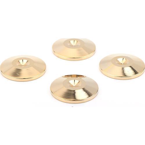 4pcs hifi audio 25mmX3mm brass gold plated speaker Spike Stand Base For CD Amp Speaker
