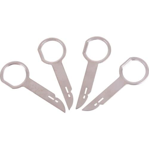 4Pcs/set Hand Tool Set 4 Keys Car Stereo Radio Removal Remove Tool For Audi Mercedes Benz Ford Volkswage Car Accessories