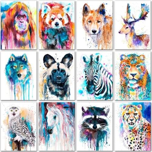 5D DIY Diamond painting animals deer horse wolf art Full Round Diamond embroidery Cross stitch decor Full Square Diamond mosaic