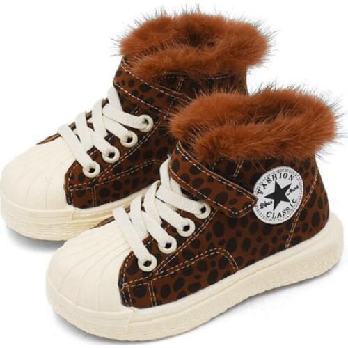 Martin boots 2019 autumn winter new fashion childrens boys girls Boots plus snow velvet warm non-slip soft bottom kids shoes