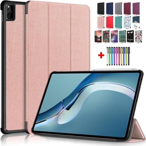 For Huawei Matepad Pro 12.6 inch 2021 WGR-W09 WGR-W19 Smart Tri Folding Cover Funda Para for Huawei Matepad Pro 12 6 Case Etui