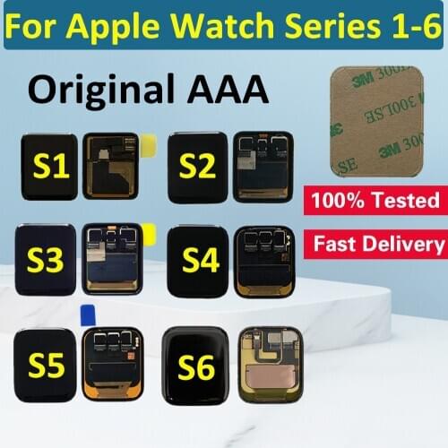 Original OLED For Apple Watch Series 1 2 3 4 5 6 LCD Display Touch Screen Digitizer LCD For iWatch SE Display 38/42MM 40/44MM