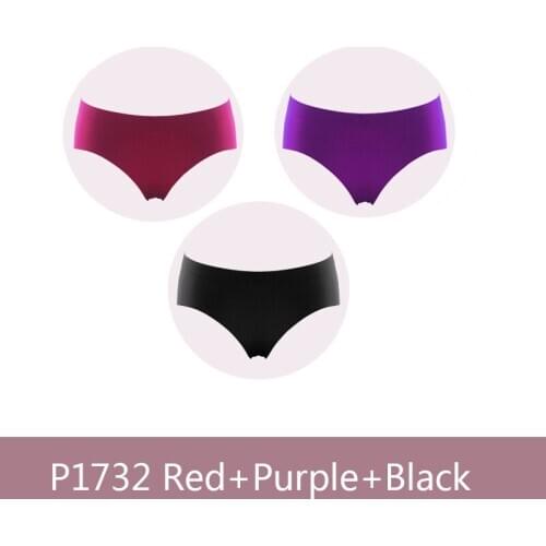 Elovegirl 3 Piece/Set Underwear Women Plus Size Panties Girls Panties Sexy Underwear Cotton Shorts Underwear Solid Color Briefs
