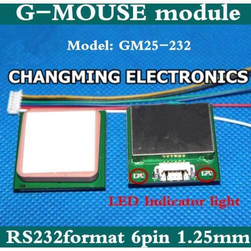 GM25-232 GLED brand GPS antenna module one RS232 GMOUSE 25*25*4mm ceramic high strength GM30-TT(working 100% Free Shipping)1PCS