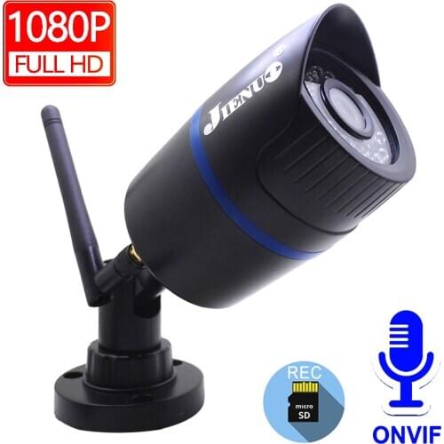 JIENUO IP Camera Wifi 1080P HD Cctv Security Surveillance Outdoor Waterproof Audio Cam NightVision Infrared Wireless Home Camera