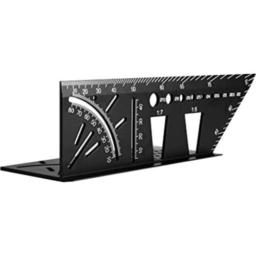 Multifunctional woodworking square 45 degree 90 over line ruler scribe